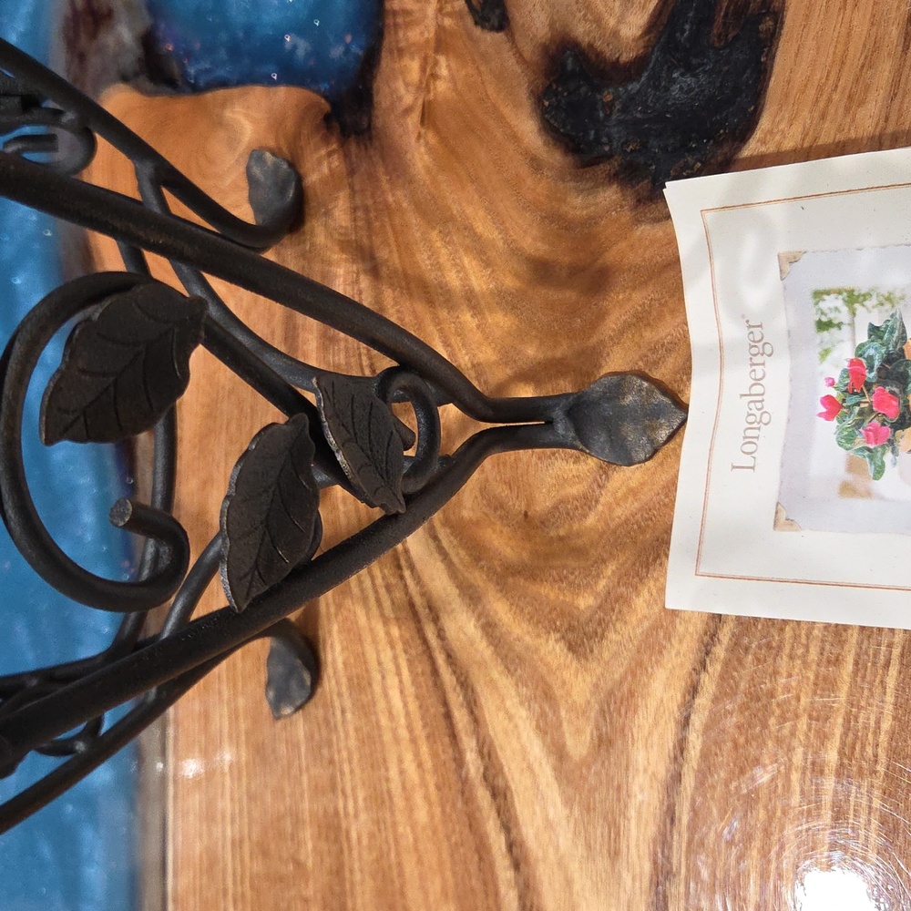 Longaberger Wrought Iron Plant Stand - Black - Picture 3 of 5
